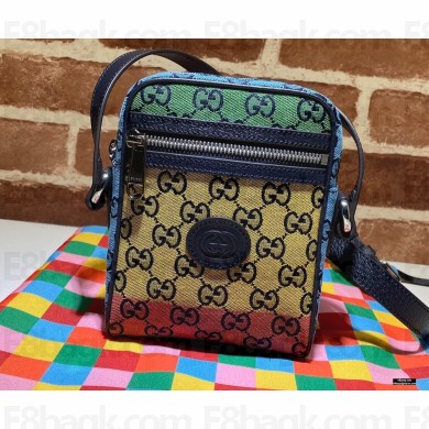 Gucci GG Multicolor Messenger Bag 658659 Green/Yellow/Blue/Pink/Red 2021