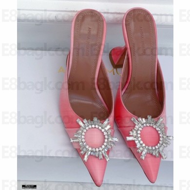 Amina Muaddi Heel 9.5cm Begum Mules Shadow Pink