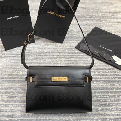 Saint Laurent Manhattan Shoulder Bag In Smooth Leather 579271 Black