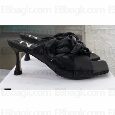 N°21 Braided Chunky Chain-Embellished Mules Black 2021