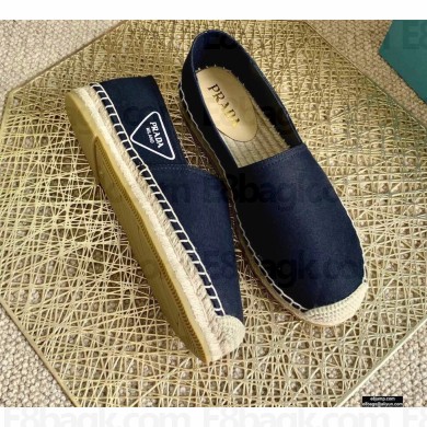 Prada Gabardine Fabric Espadrilles Black 2021