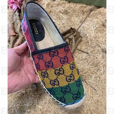 Gucci GG Multicolor Canvas Espadrilles 2021