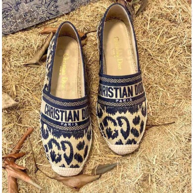 Dior Granville Espadrilles In Beige Multicolor Mizza Embroidered Cotton 2021