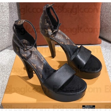 Louis Vuitton Monogram Afterglow Platform Sandals Black/Brown 2021