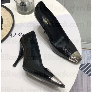 Saint Laurent Heel 9cm Blade Pumps in Patent Leather Black 2021