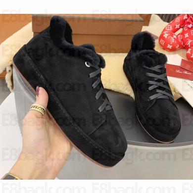 Loro Piana Shearling Fur Suede Nuages Sneakers 02
