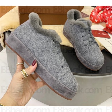 Loro Piana Shearling Fur Suede Nuages Sneakers 05
