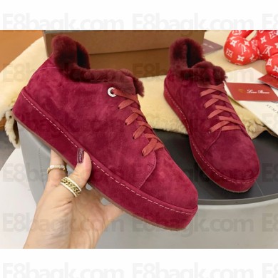 Loro Piana Shearling Fur Suede Nuages Sneakers 07
