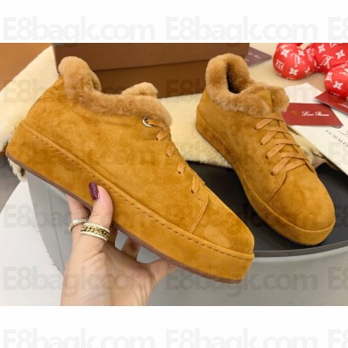 Loro Piana Shearling Fur Suede Nuages Sneakers 08