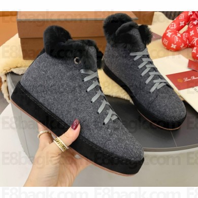 Loro Piana Shearling Fur Suede Nuages Mid Walk  04