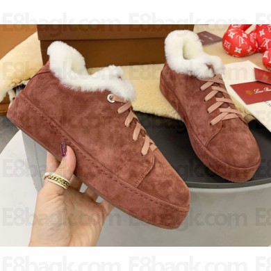 Loro Piana Shearling Fur Suede Nuages Sneakers 01