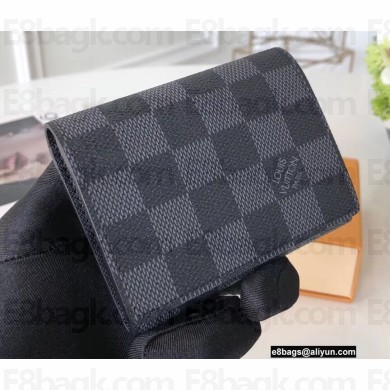 Louis Vuitton Enveloppe Carte de visite Card Holder Damier Graphite Canvas N63338