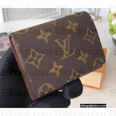 Louis Vuitton Enveloppe Carte de visite Card Holder Monogram Canvas M63801