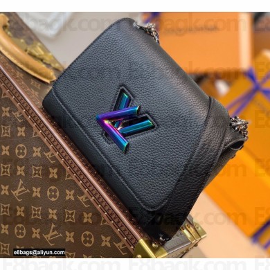 Louis Vuitton Twist MM Bag Ruthenium Hardware Iridescent Black 2021