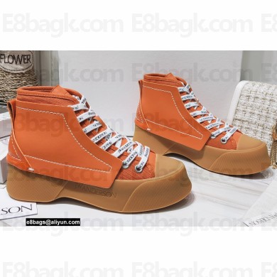JW Anderson Leather and Canvas High-Top Sneakers 08 2021