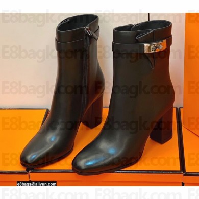 Hermes Saint Germain Ankle Boots Black Handmade