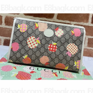 Gucci Les Pommes Pouch Clutch Bag 664114 Apple Print 2021