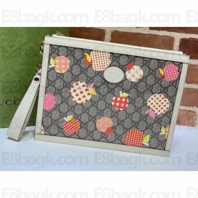 Gucci Les Pommes Zip Pouch Bag 664113 Apple Print 2021