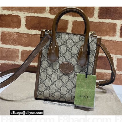 Gucci Mini tote bag with Interlocking G 671623 Coffee 2021