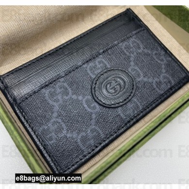 Gucci Card case with Interlocking G 673002 Black 2021