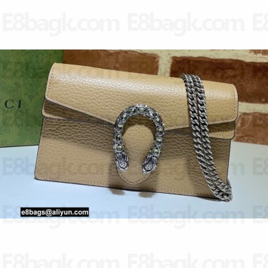 Gucci Dionysus Super Mini Shoulder Bag 476432 Leather Nude