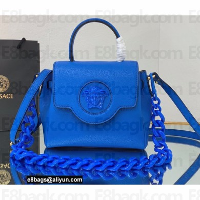Versace La Medusa Small Handbag Lapis Blue 2021