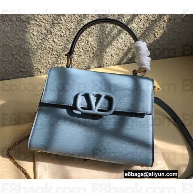 Valentino VSLING Grainy Calfskin Small Handbag NIAGARA Blue 2021