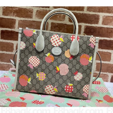 Gucci Les Pommes Small Tote Bag 659983 Apple Print 2021