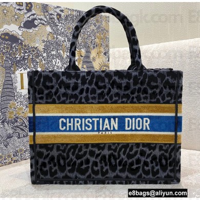 Dior Small Book Tote Bag in Multicolor Mizza Embroidery Gray 2021