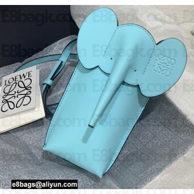 Loewe Elephant Pocket Bag in Classic Calfskin Sky Blue