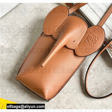 Loewe Elephant Pocket Bag in Classic Calfskin Brown
