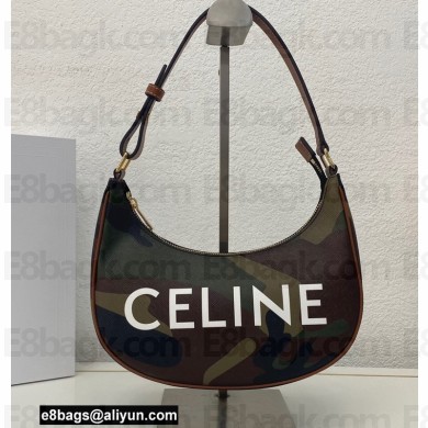 Celine Medium Ava Bag in Canvas with Camouflage and celine print