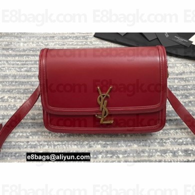 Saint Laurent Solferino Medium Satchel Bag In Box Leather 634305 Red