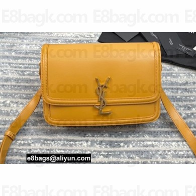 Saint Laurent Solferino Medium Satchel Bag In Box Leather 634305 Yellow 01