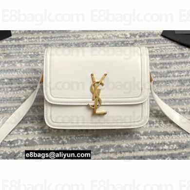 Saint Laurent Solferino Small Satchel Bag In Box Leather 634306 White