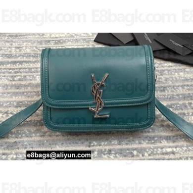 Saint Laurent Solferino Small Satchel Bag In Box Leather 634306 Green