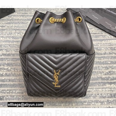 Saint Laurent Joe Backpack Bag in Leather 672609 Black