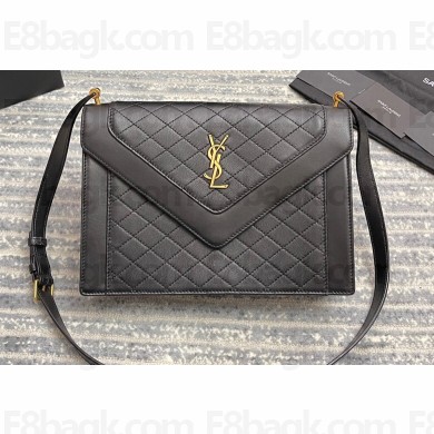 Saint Laurent Gaby Satchel Bag in Vintage Lambskin 668863 Black