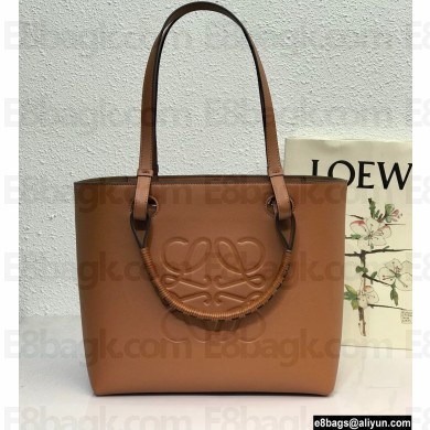 Loewe Small Anagram Tote Bag in Classic Calfskin Brown