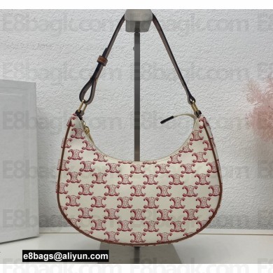 Celine Medium Ava Bag Pink in Triomphe Canvas and Calfskin