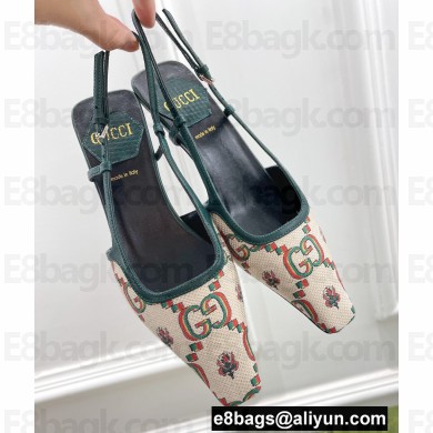 Gucci Heel 4cm 100 Slingback Pumps Beige 2022