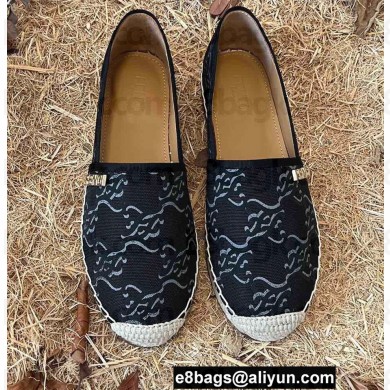 Fendi FF Print Canvas Espadrilles Black 2022