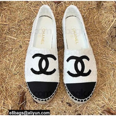 Chanel Tweed and Fabric CC Logo Espadrilles G29762 White/Black 2022