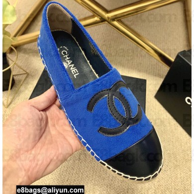 Chanel Plush CC Logo Espadrilles G29762 Blue 2022