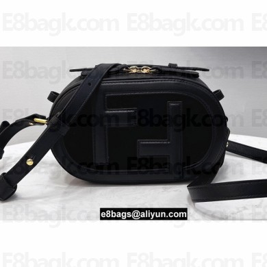 Fendi Leather and Suede Mini Camera Case Bag Black 2021
