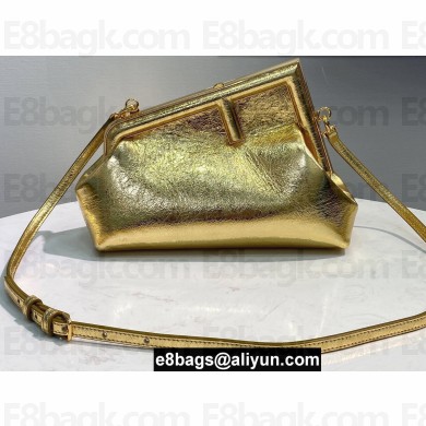 Fendi First Small Leather Bag Gold 2021