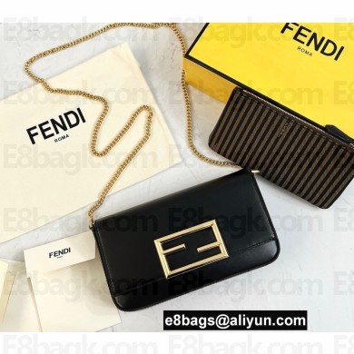Fendi Geometric Wallet On Chain With Pouches Mini Bag Black 2021