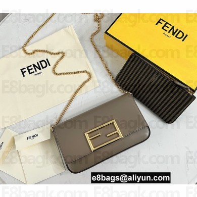 Fendi Geometric Wallet On Chain With Pouches Mini Bag Gray 2021