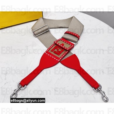 Fendi Beige Ribbon Long Shoulder Strap You Red 2022