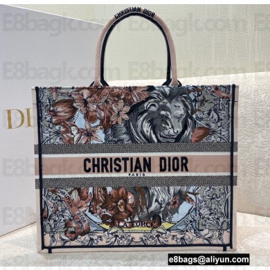 Dior Book Tote Bag in Multicolor La Force Embroidery 2021